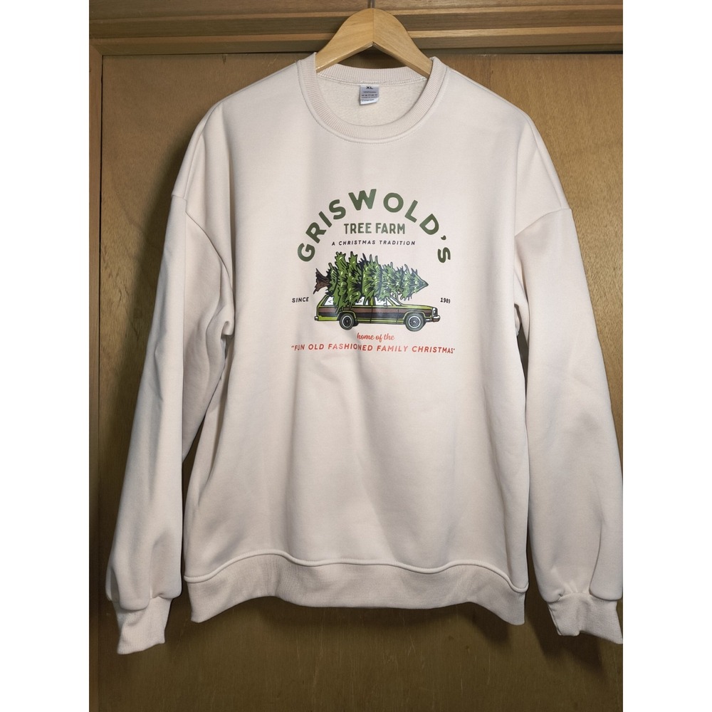 Men's Sz XL Griswold's Tree Farm Old Fashioned Family Christmas Sweatshirt NWOT